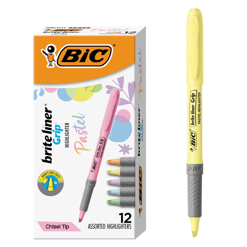 Is Stationery Office Supply - Zestaw zakreślaczy Grip Pastel, różne kolory,