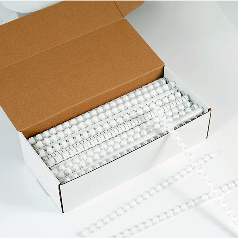 Binding Comb Plastic - 50/100 SZTUK Pełne Opakowanie Białych Plastikowych