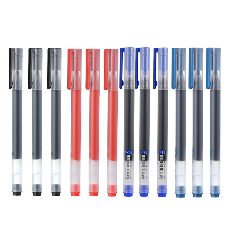 Stationery Supply Business - 12/6Pc/Lot Długopis Żelowy 0.5MM Atrament Super