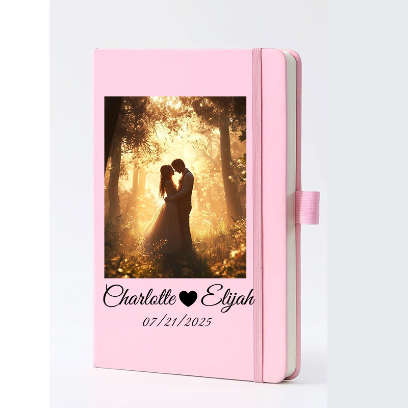 Journal Leather Hardcover - Dziennik A5 z datami, z twardej