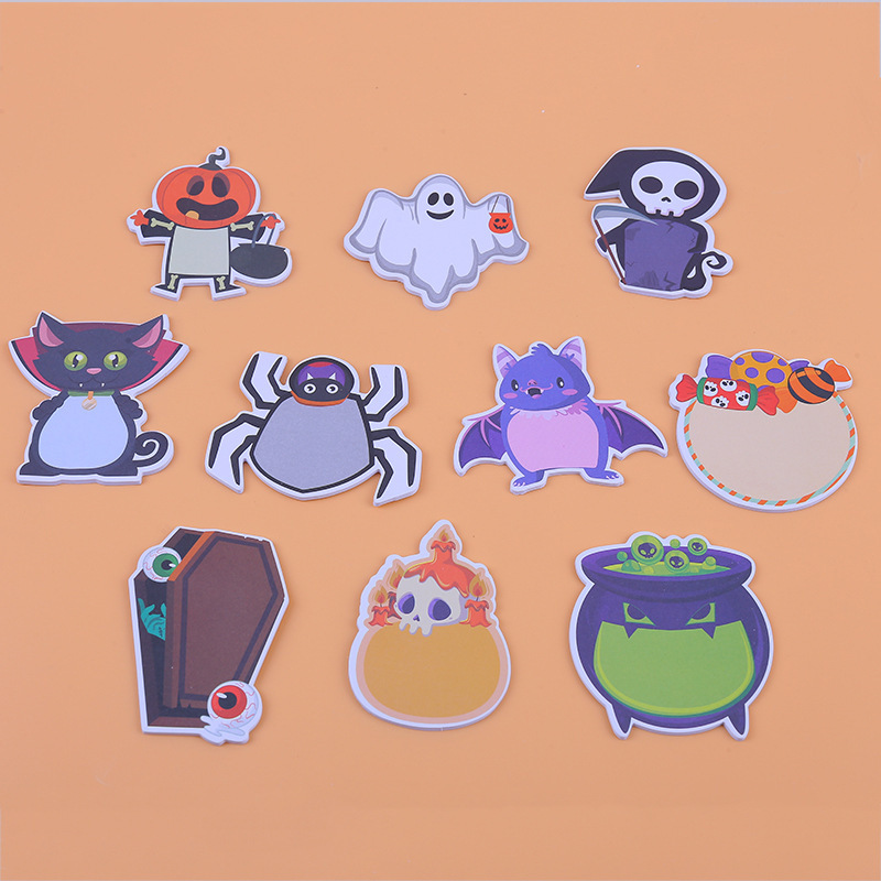 Memo Pad Sticky - Zestaw karteczek samoprzylepnych na Halloween, 200