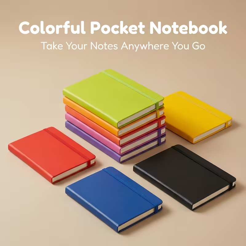 Journal Leather Hardcover - Zestaw notatników A5 A6 w twardej