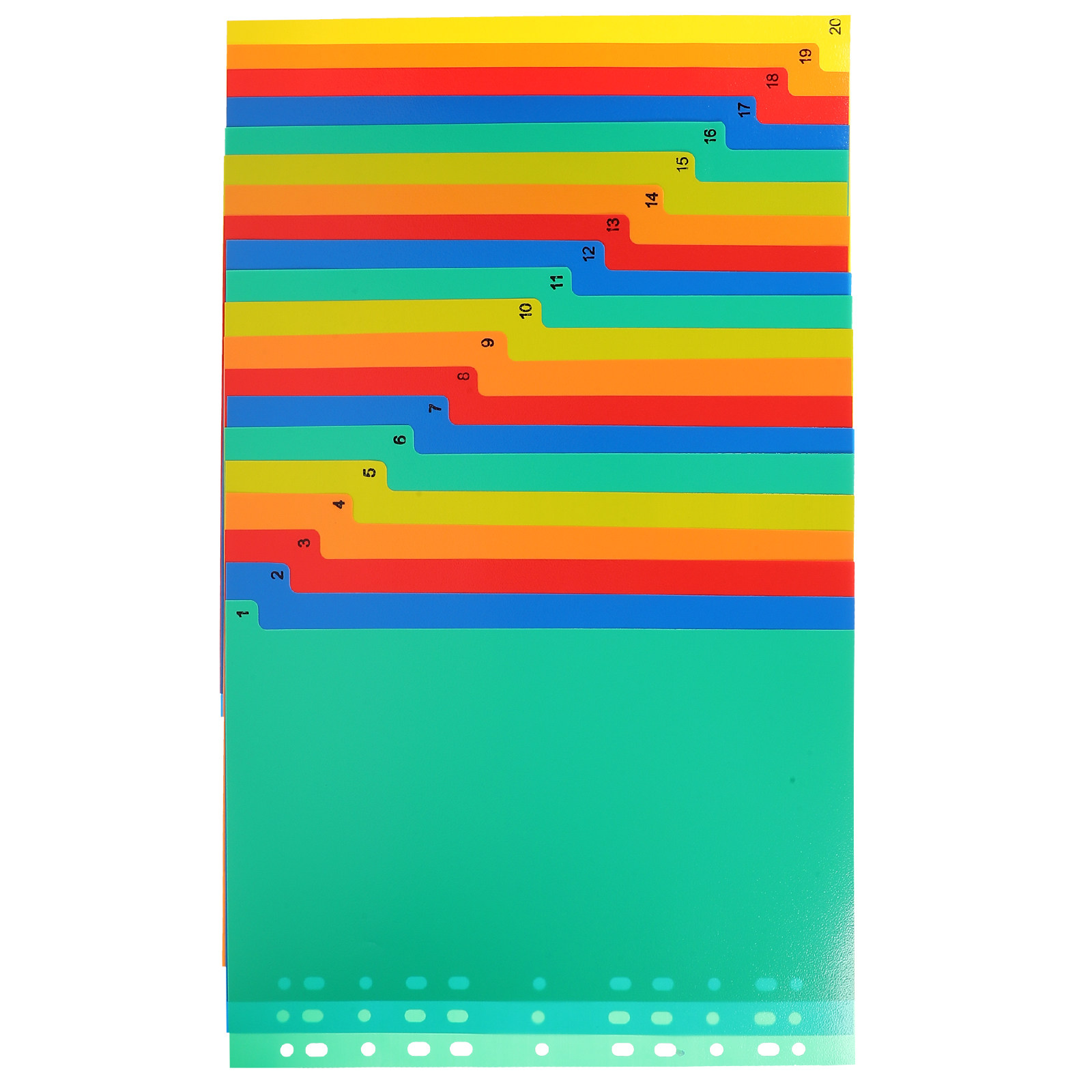 Index Tab Divider - 20 szt. kolorowych przekładek do notatników