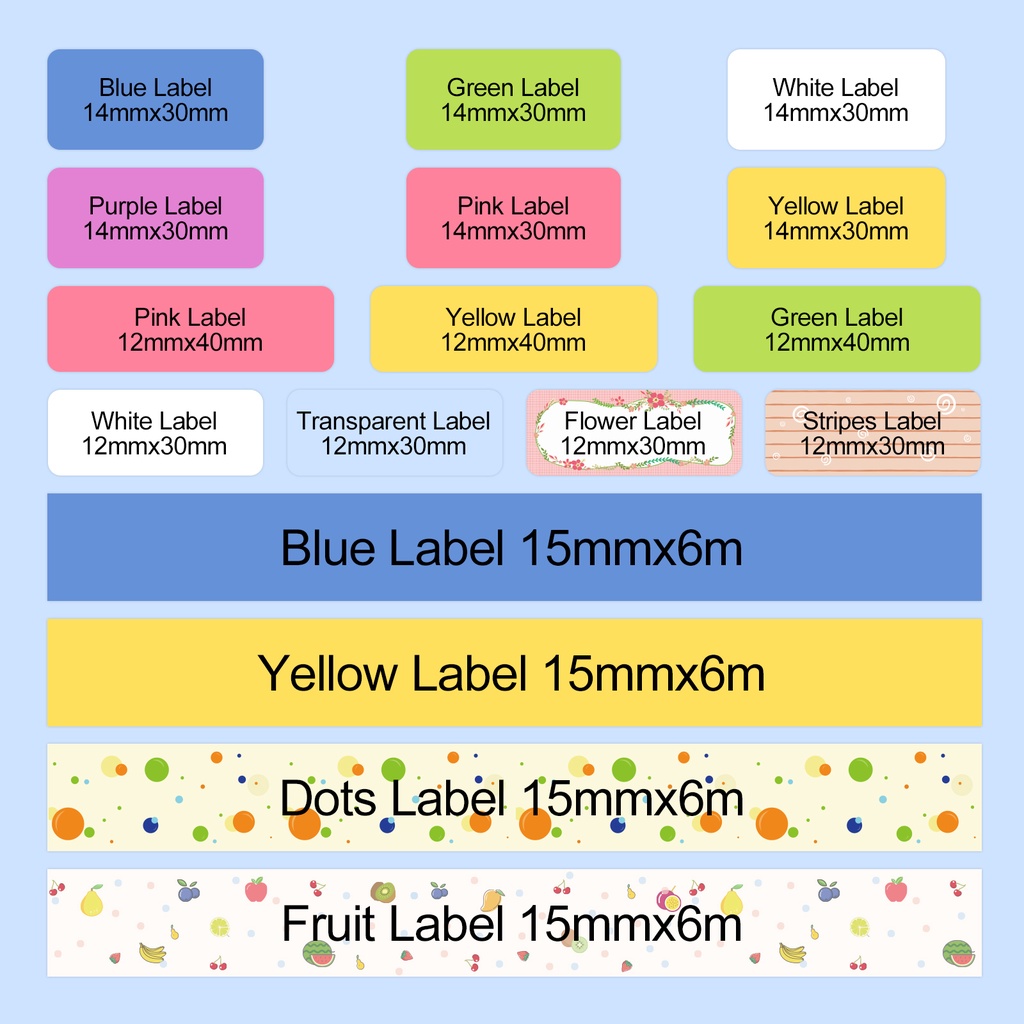 Label Printer Tape - Papier do drukarek etykiet Supvan, wodoodporny,
