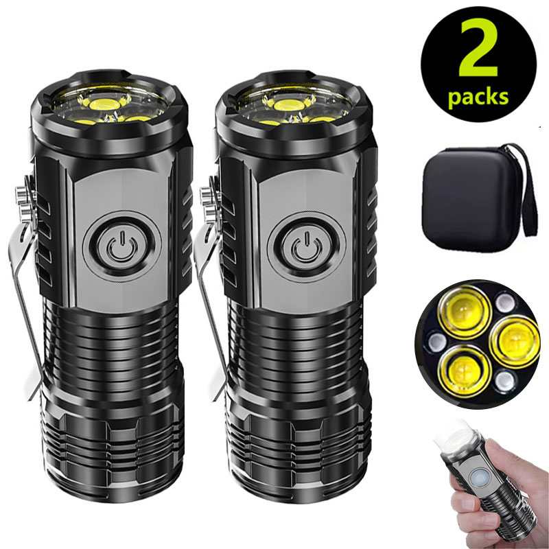 Stationery Supply - Mini latarka 3LED z klipsem do