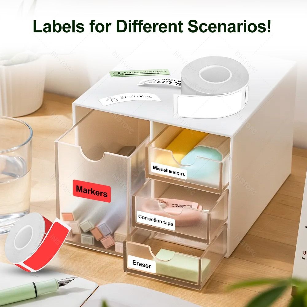 Label Printer Tape - Kolorowy papier do drukarki etykiet samoprzylepnych