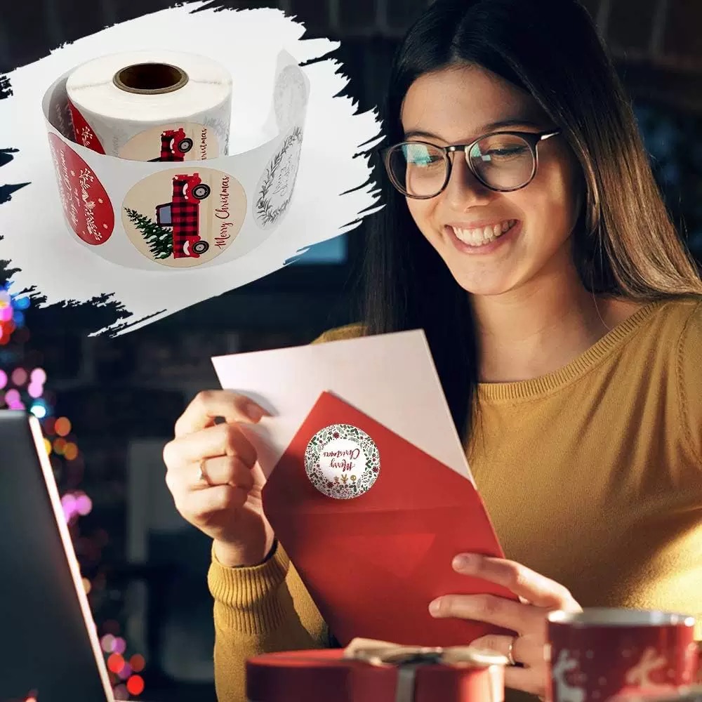100-500 szt. naklejek świątecz – Label Printer Tape recenzja i cena
