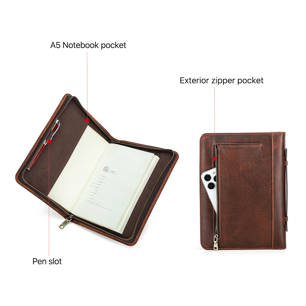 Retro prawdziwej skóry zamek b – Journal Leather Hardcover recenzja i cena